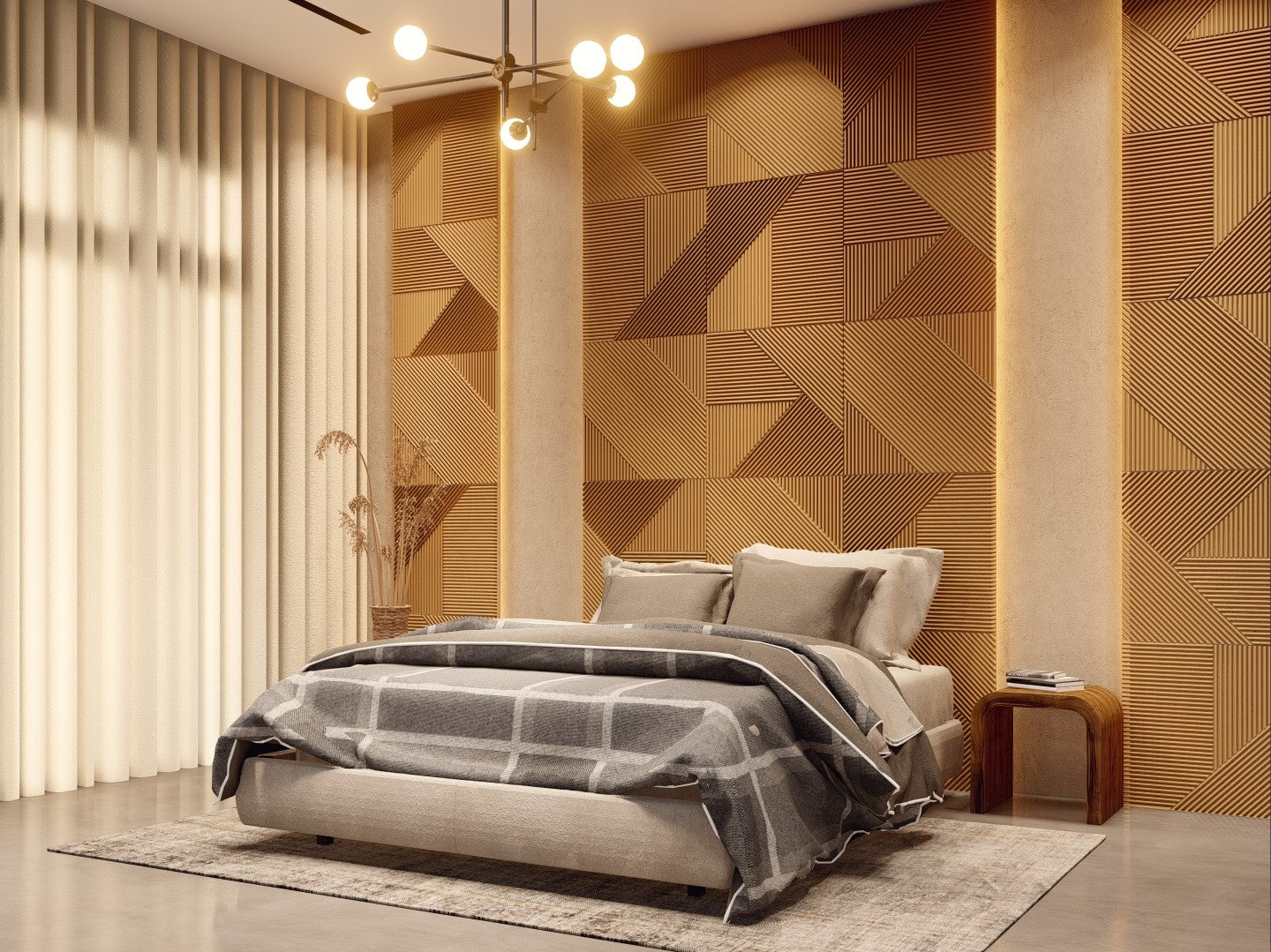 Oaklentra Solid Wood Puzzle Panel