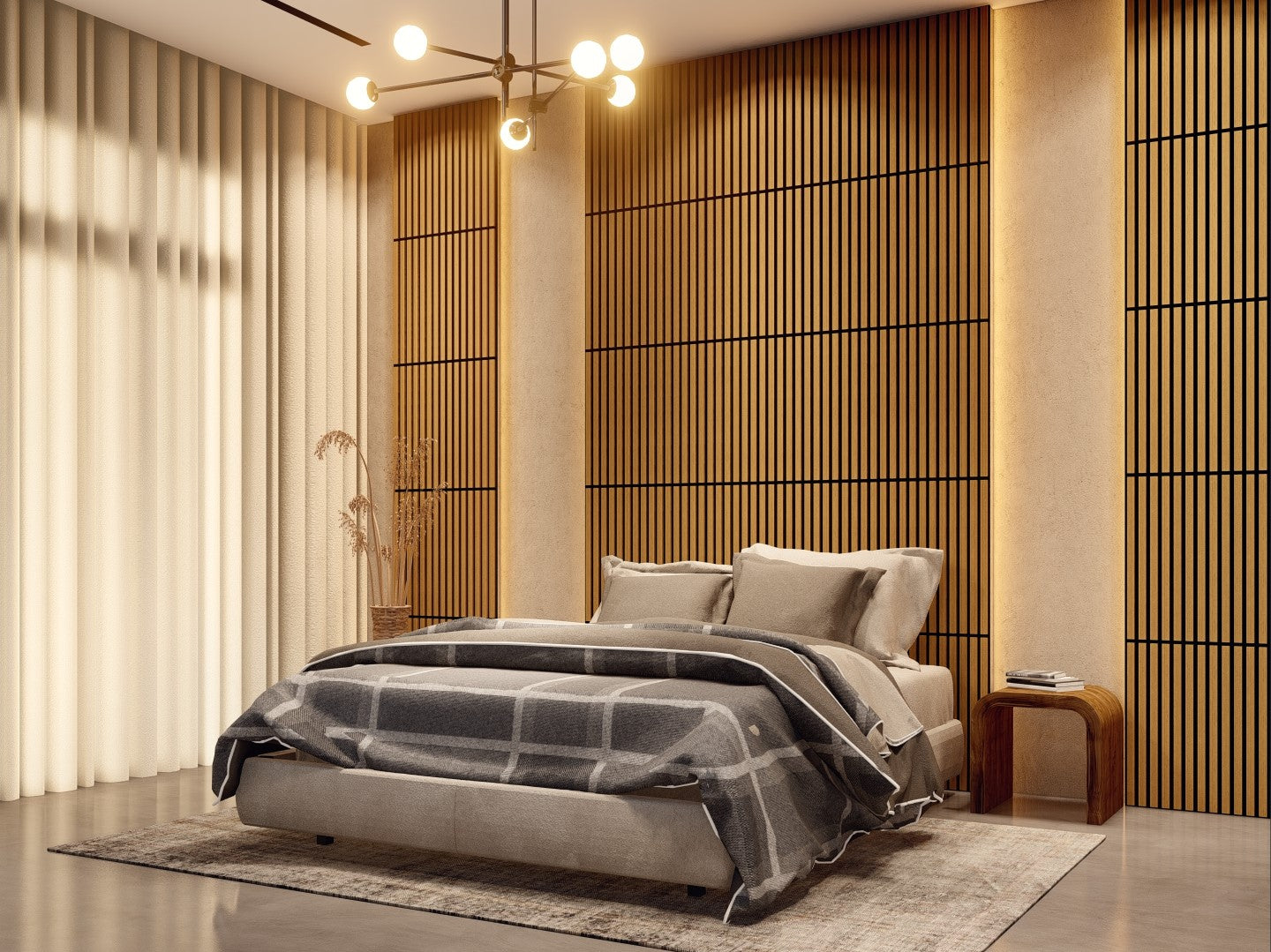 Oaklentra 2x2 Acoustic Slat Panels - Teak