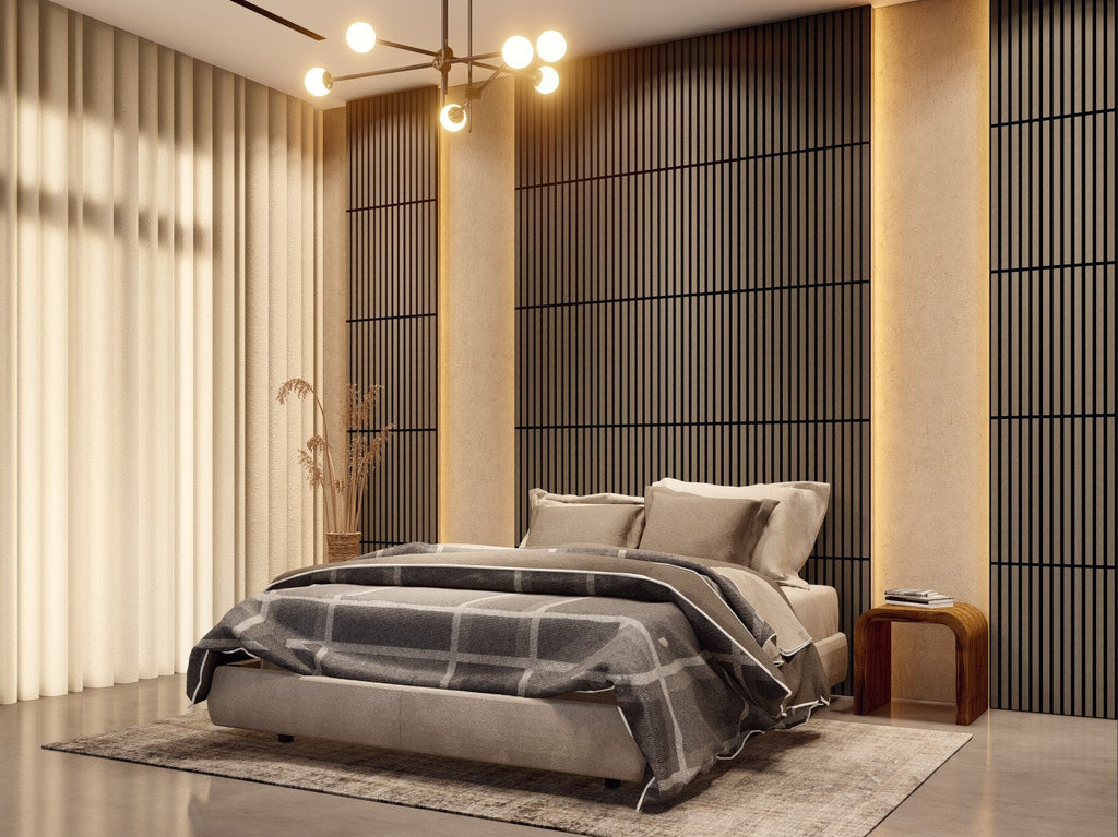 Oaklentra 2x2 Acoustic Slat Panels - Grey Oak