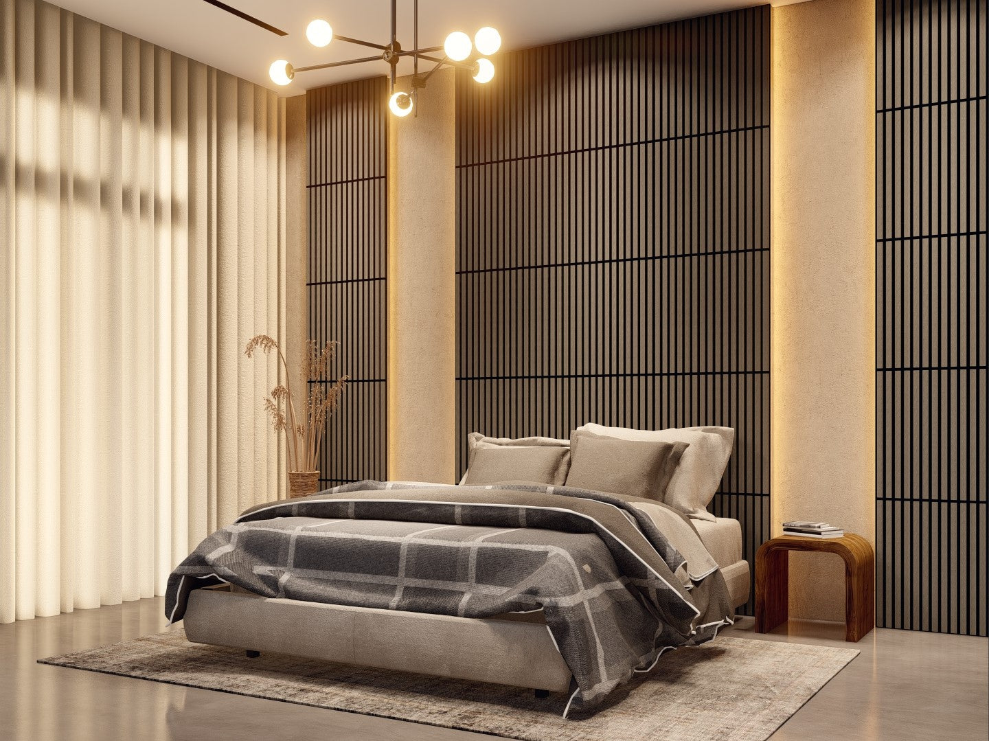 Oaklentra 2x2 Acoustic Slat Panels - Grey Oak