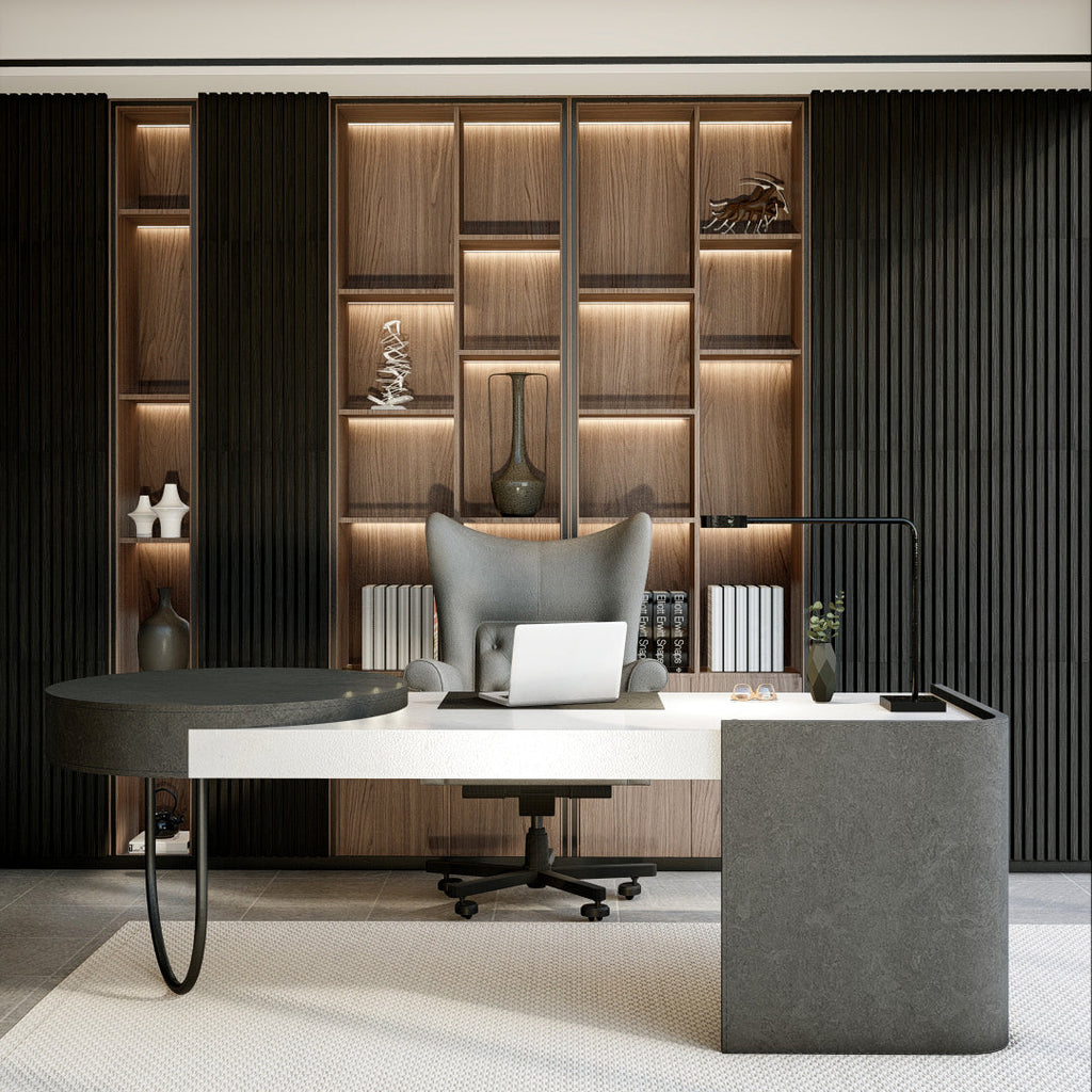 Oaklentra Acoustic Slat Panels - Black Oak