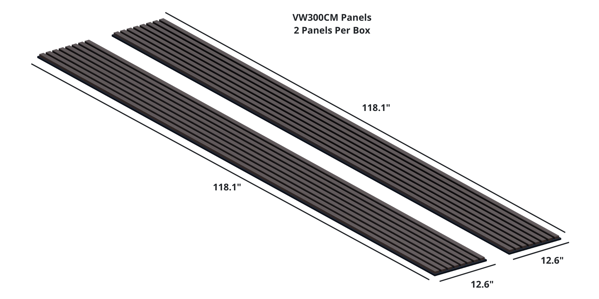 Oaklentra Acoustic Slat Panels - Black Walnut