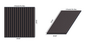 Oaklentra 2x2 Acoustic Slat Panels - Black Walnut