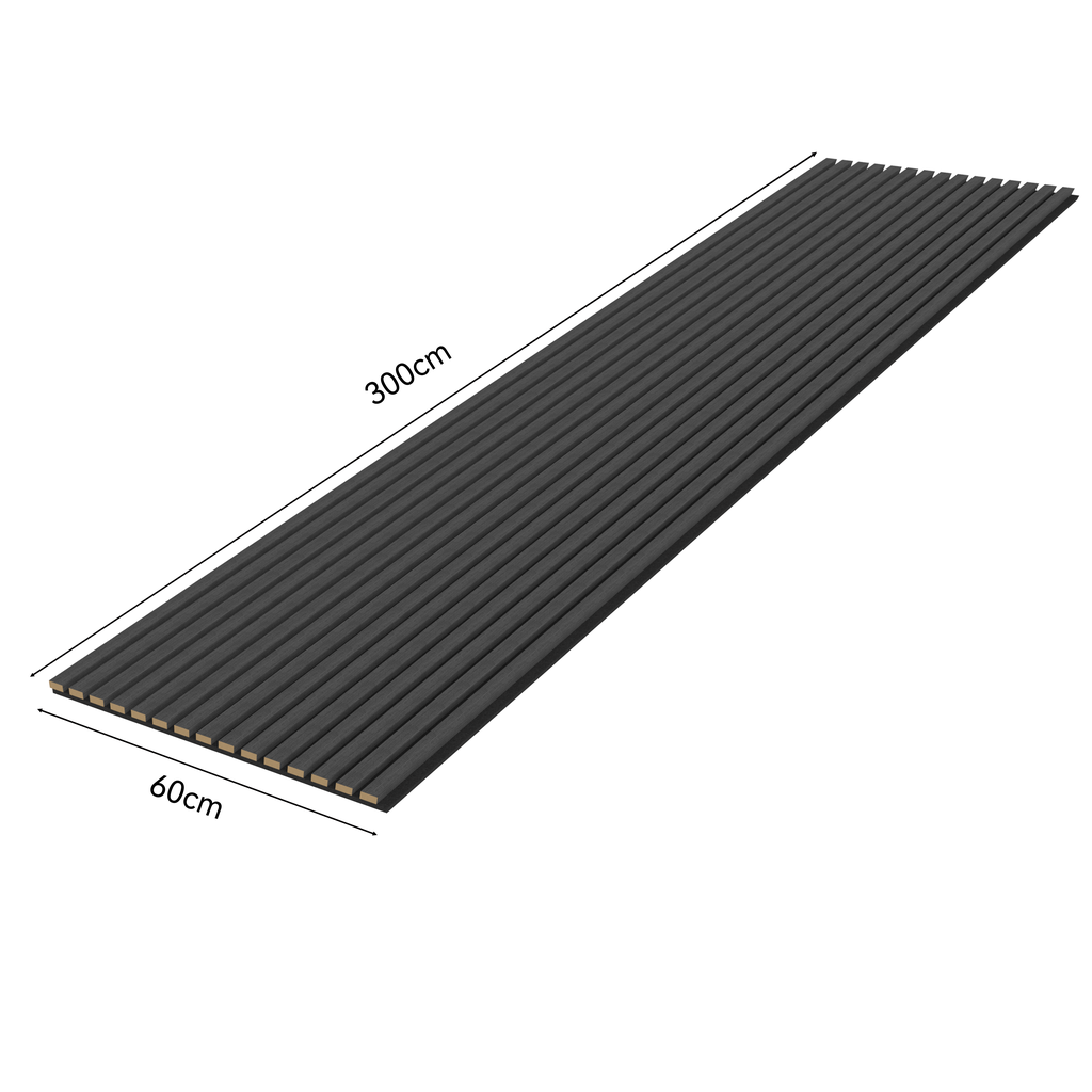 Oaklentra Acoustic Slat Panels - Black Oak
