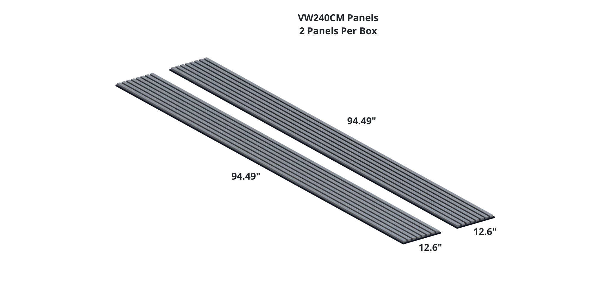 Oaklentra Acoustic Slat Panels - Grey Oak