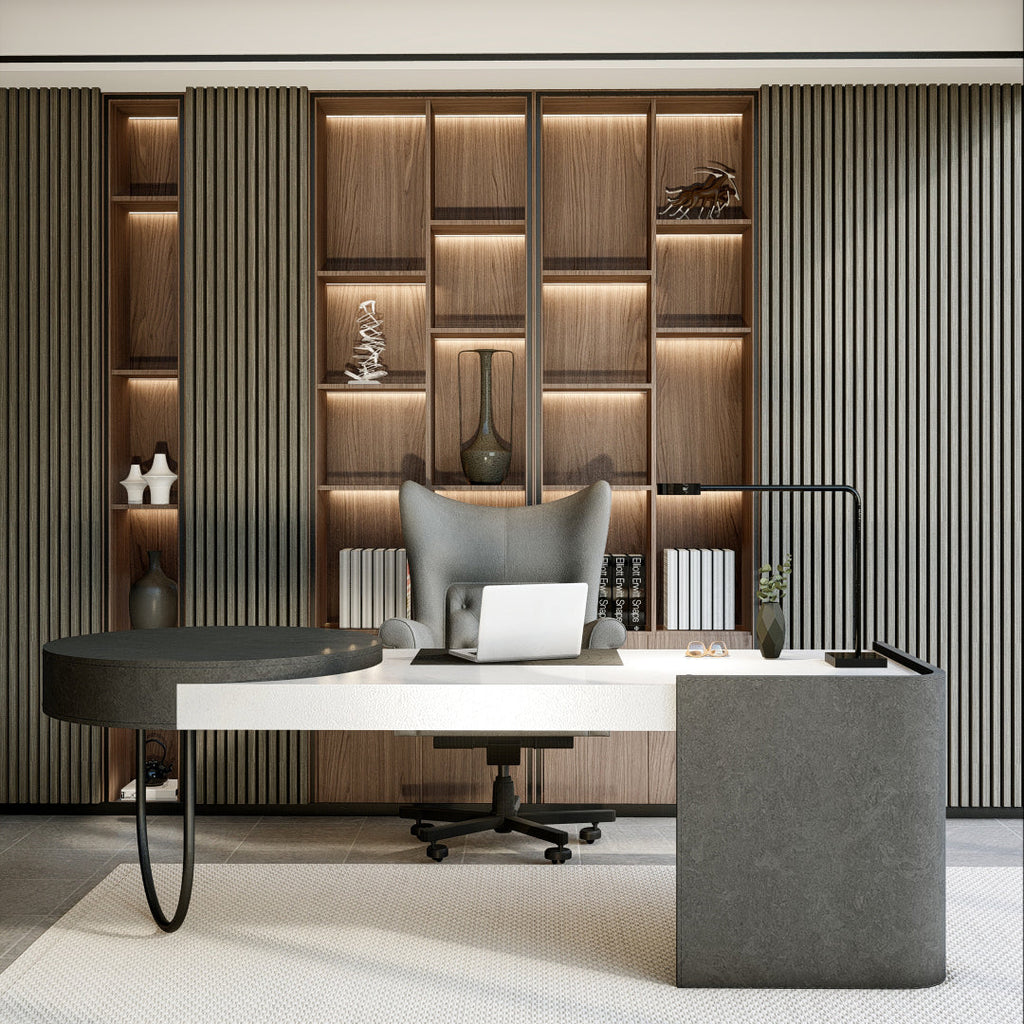Oaklentra Acoustic Slat Panels - Grey Oak