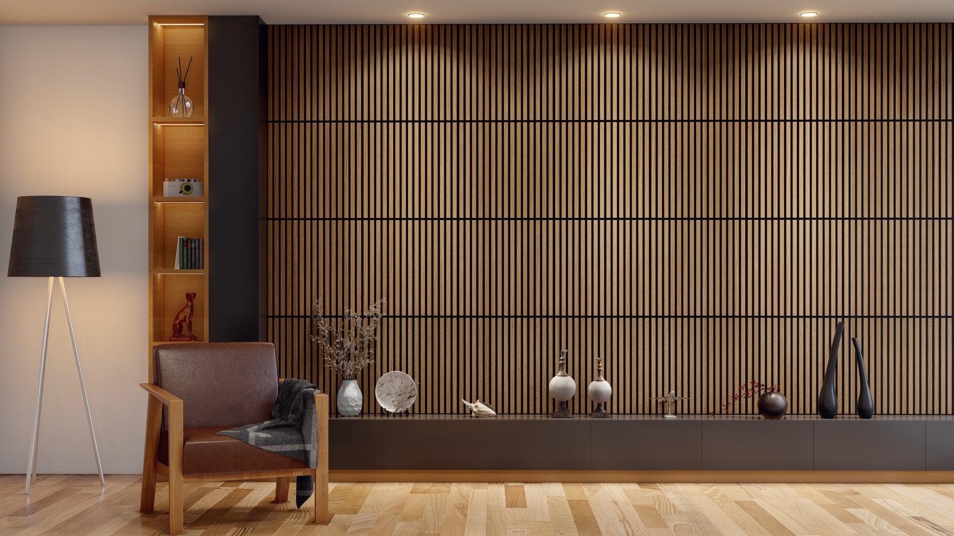 Oaklentra 2x2 Acoustic Slat Panels - White Oak