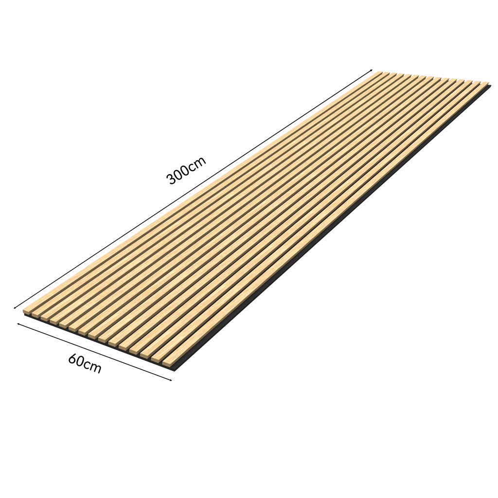Oaklentra Acoustic Slat Panels - White Oak