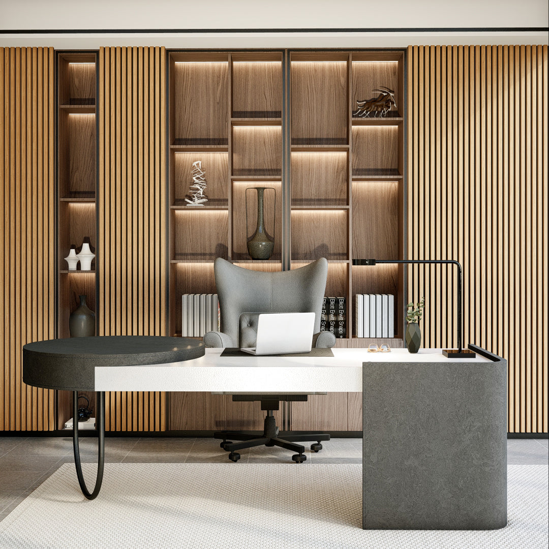 Oaklentra Acoustic Slat Panels - White Oak