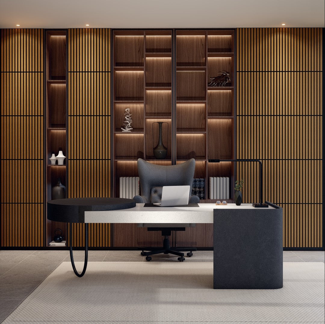 Oaklentra 2x2 Acoustic Slat Panels - Teak