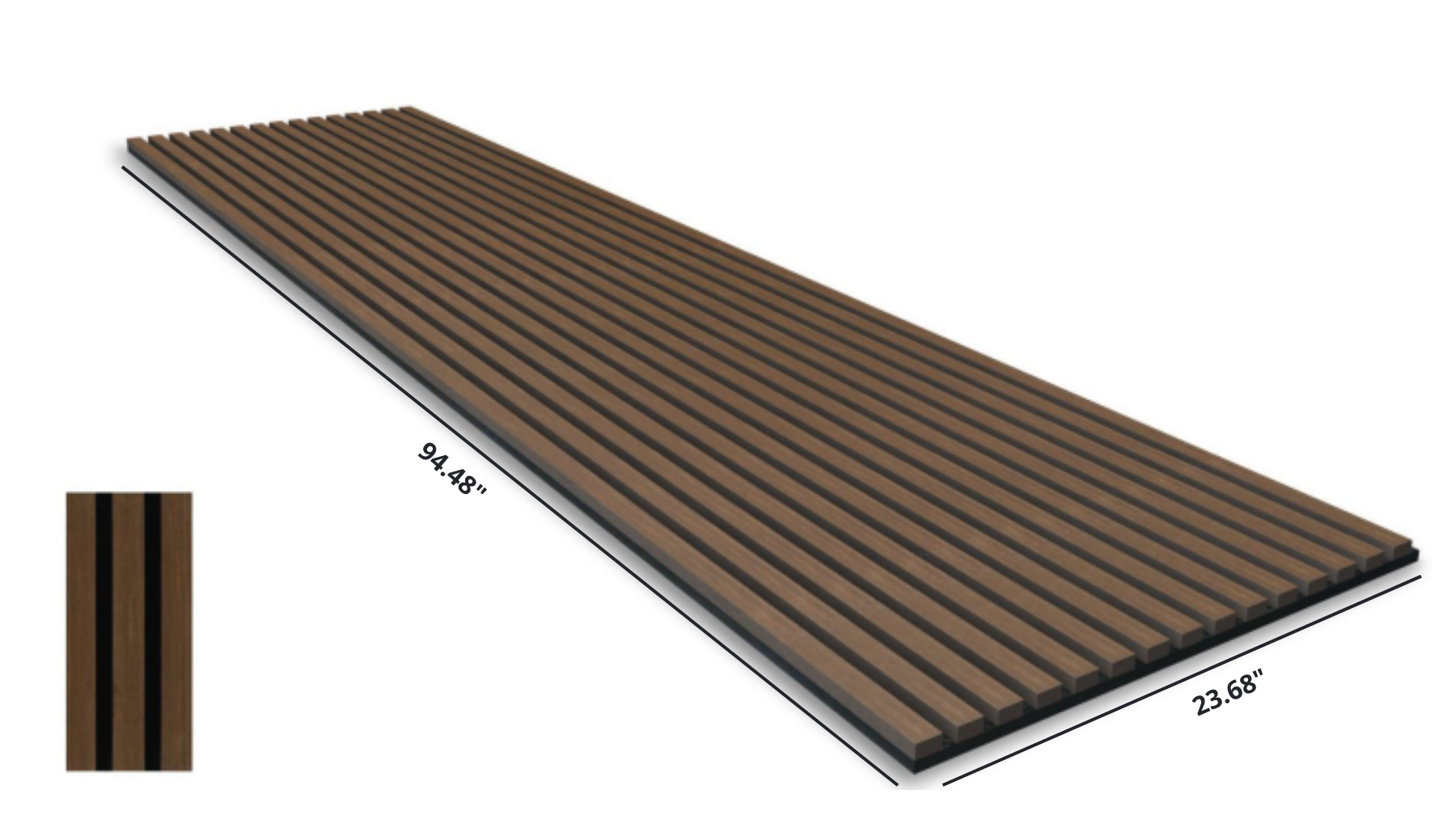 Oaklentra Acoustic Slat Panels - Smoked Oak