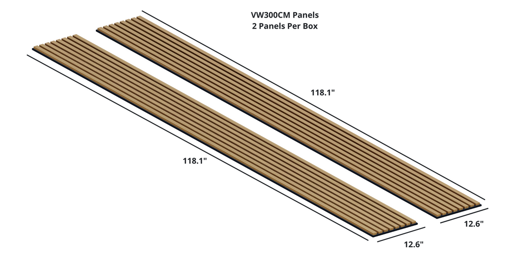 Oaklentra Acoustic Slat Panels - Teak