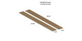 Oaklentra Acoustic Slat Panels - Teak