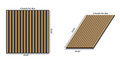 Oaklentra 2x2 Acoustic Slat Panels - Teak