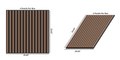 Oaklentra 2x2 Acoustic Slat Panels - Walnut