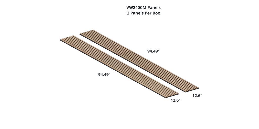Oaklentra Acoustic Slat Panels - White Oak
