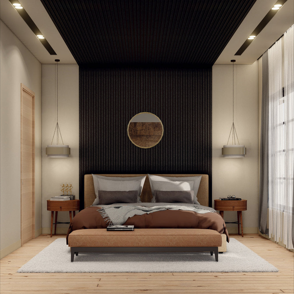 Oaklentra Acoustic Slat Panels - Black Oak