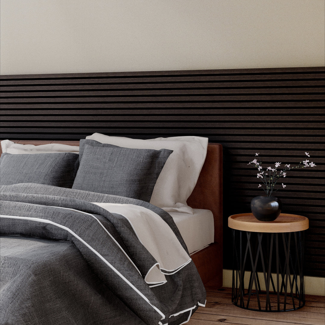 Oaklentra Acoustic Slat Panels - Black Walnut