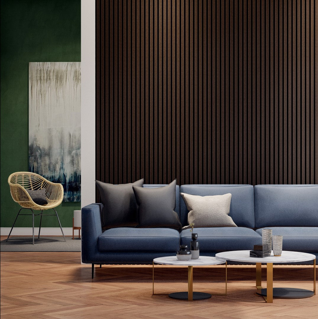 Oaklentra Acoustic Slat Panels - Black Walnut