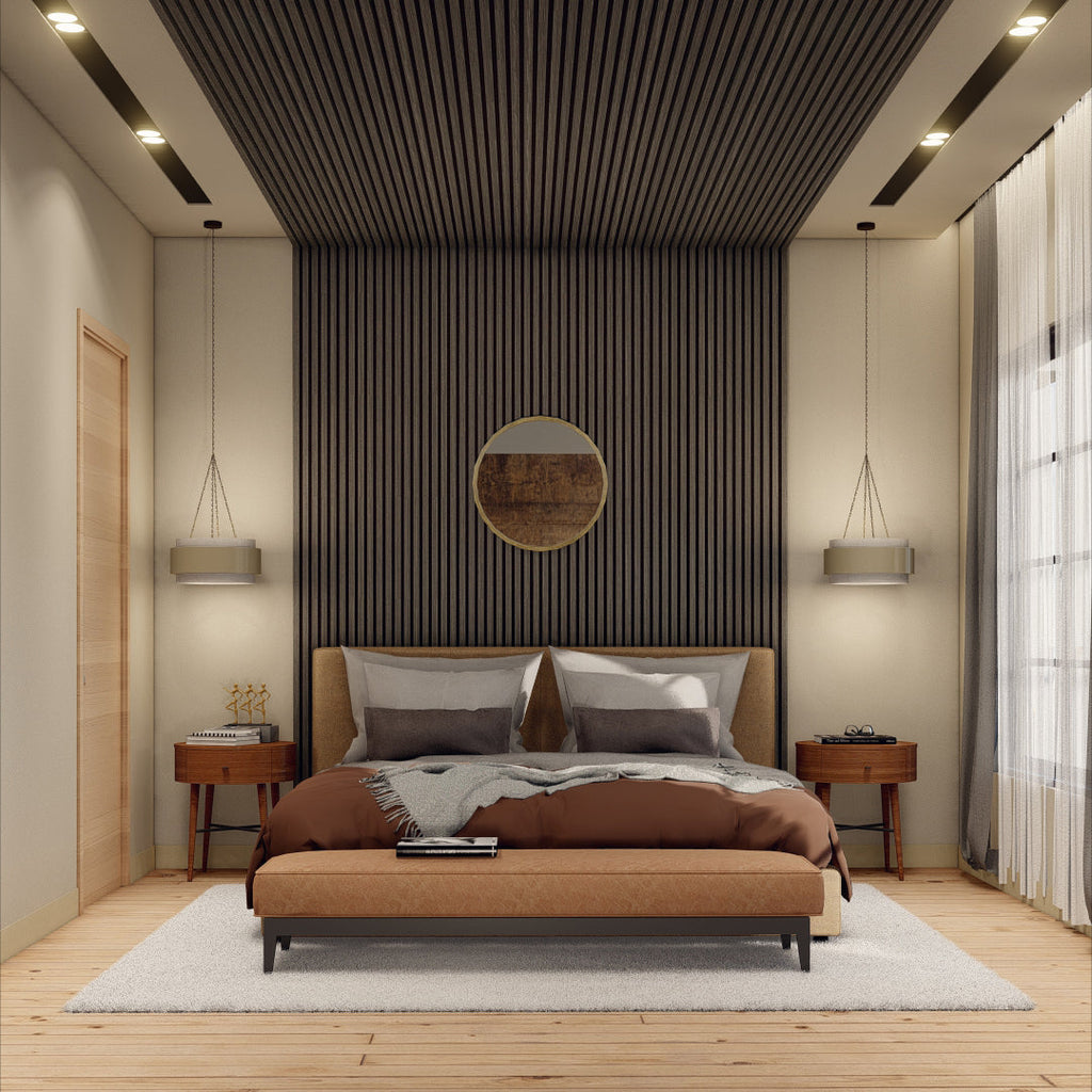 Oaklentra Acoustic Slat Panels - Grey Oak