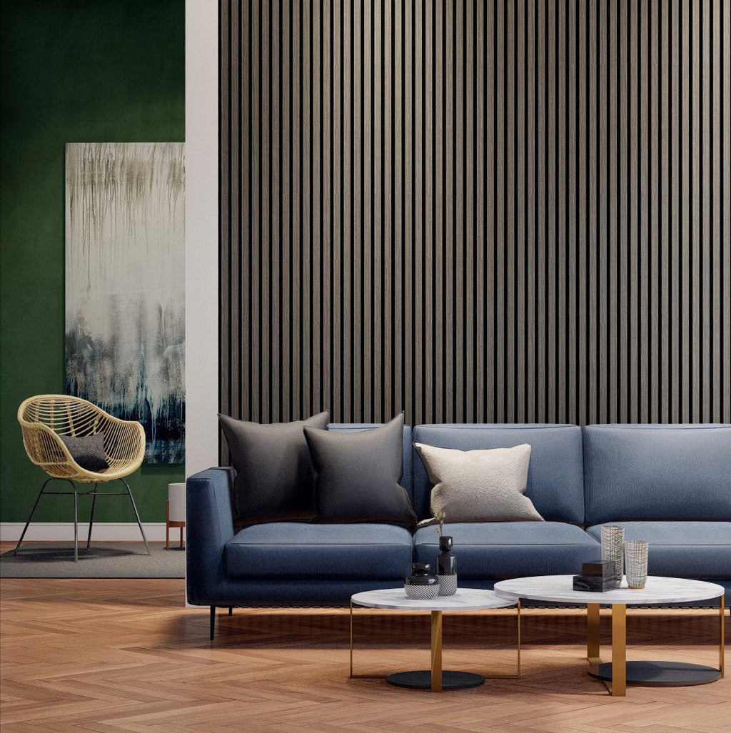 Oaklentra Acoustic Slat Panels - Grey Oak