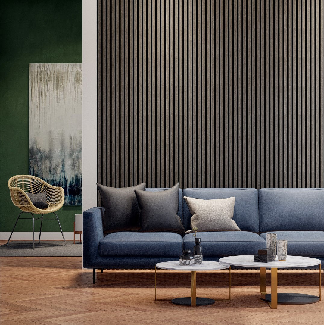 Oaklentra Acoustic Slat Panels - Grey Oak
