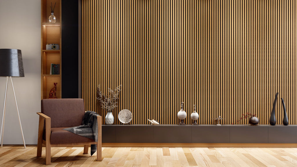 Oaklentra Acoustic Slat Panels - Teak