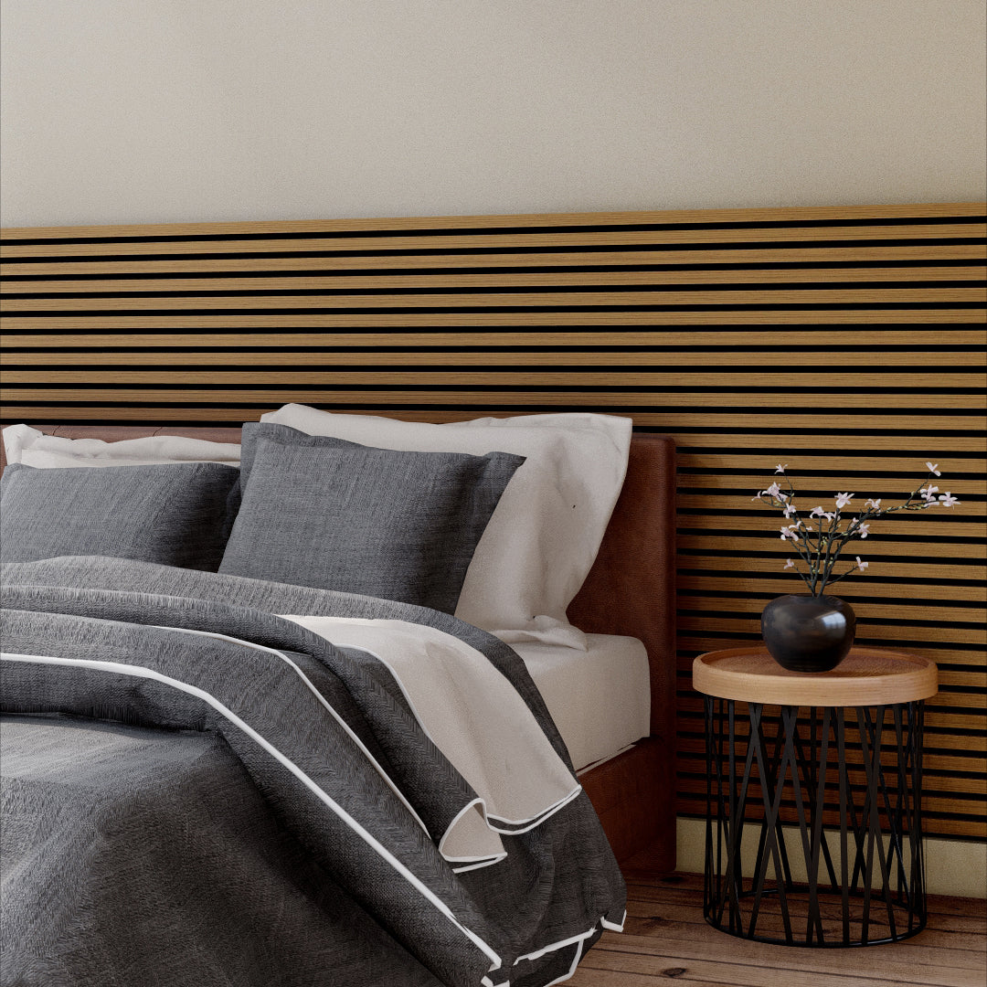 Oaklentra Acoustic Slat Panels - Teak