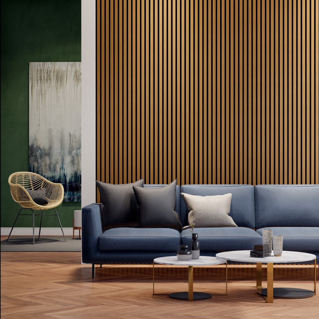 Oaklentra Acoustic Slat Panels - Teak