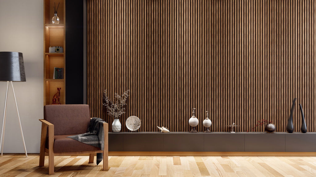 Oaklentra Acoustic Slat Panels - Walnut