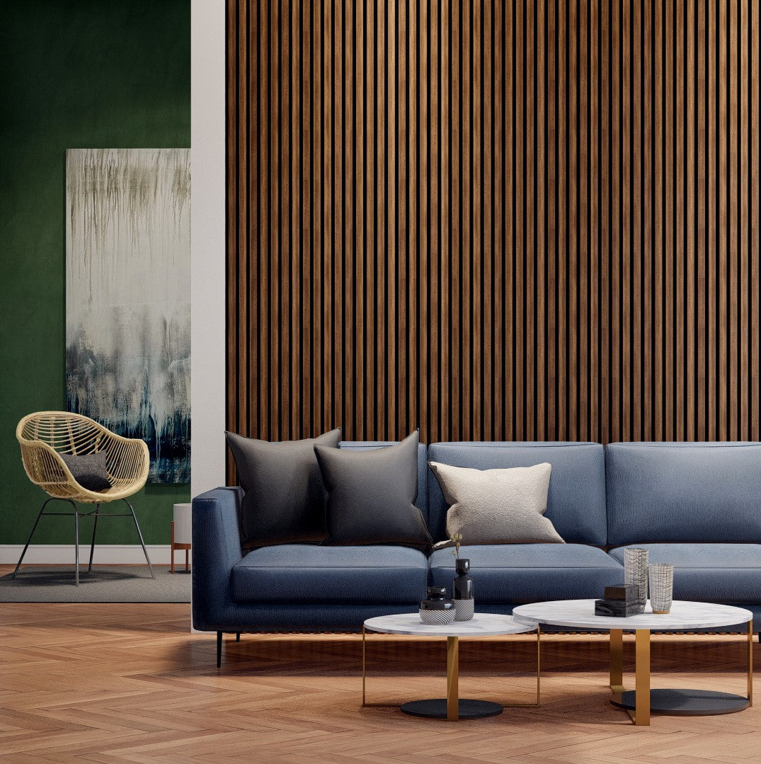 Oaklentra Acoustic Slat Panels - Walnut